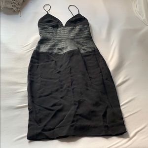 L’Agence Midi Bustier Silk Slip Dress